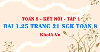 Bài 1.25 trang 21 SGK Toán 8 tập 1 Kết nối tri thức